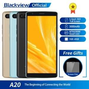 Blackview A20 Smartphone 1GB RAM 8GB ROM MTK6580M Quad Core Android GO 5.5inch 18:9 Screen
