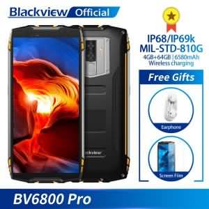 Blackview BV6800 Pro Waterproof Smartphone 5.7" FHD Octa Core 4GB+64GB 6580mAh Android 8.0 Wireless charge