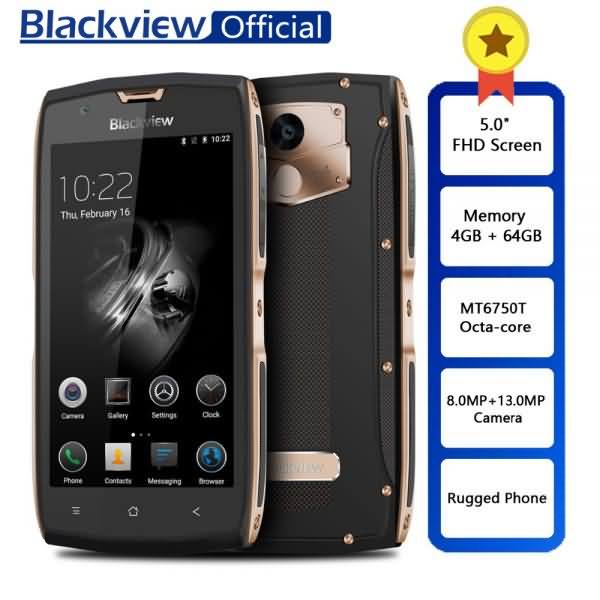 Blackview BV7000 Pro Rugged Waterproof Octa-core 5.0" FHD Smartphone 4GB+ 64GB Fingerprint Phone 13.0MP