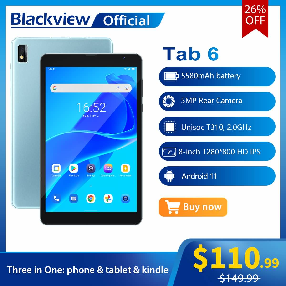 Blackview Tab6 : tabletophone, ou télétablette ? 